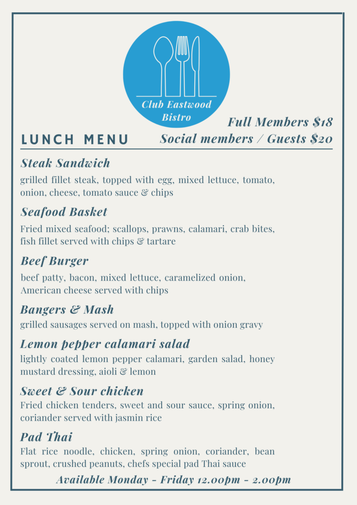 Lunch Menu